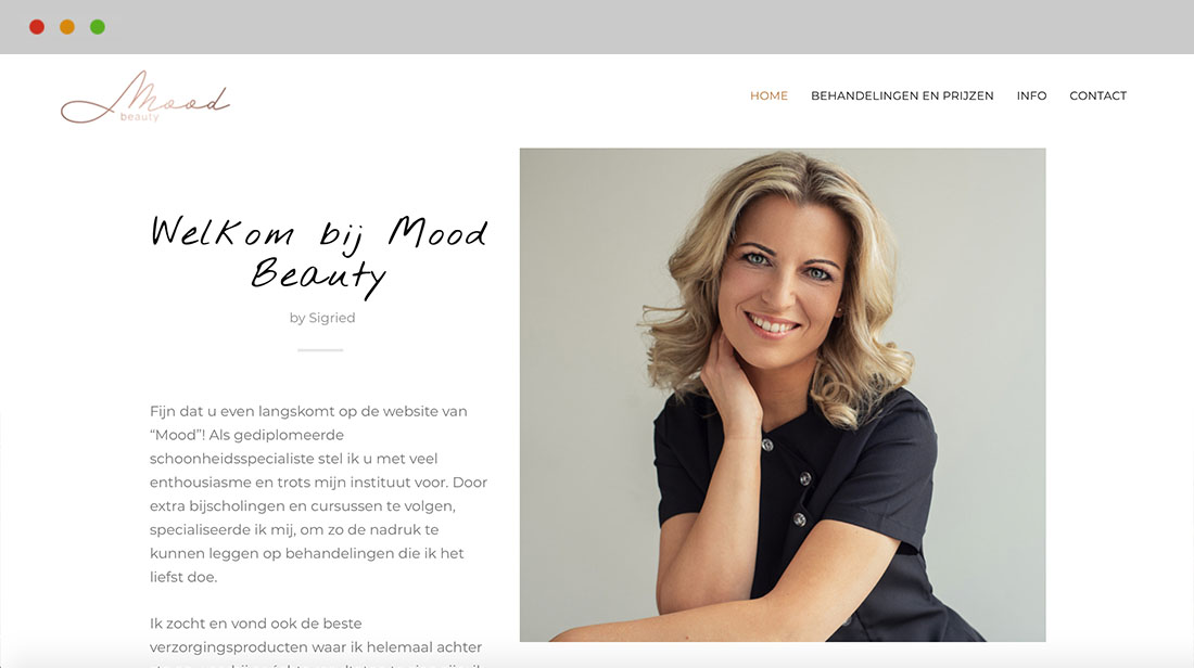webdesign voor Mood Beauty uit Harelbeke