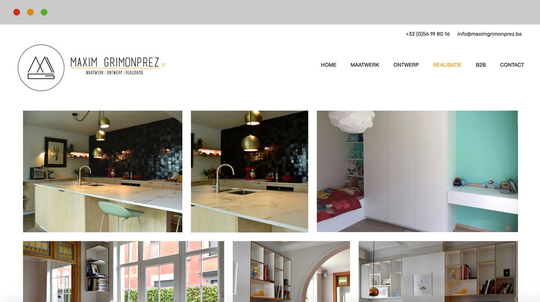 logo ontwerp en webdesign voor Maxim Grimonprez